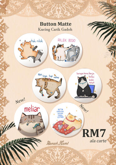 Button Kucing Baru RM10